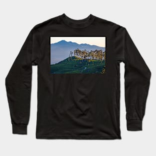 Sunrise over mountains covered with clouds Long Sleeve T-Shirt